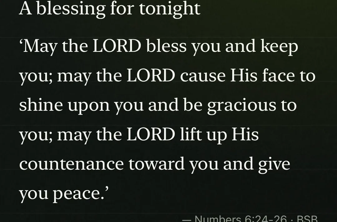 The Evening Word showing a short blessing, reflection, and prayer