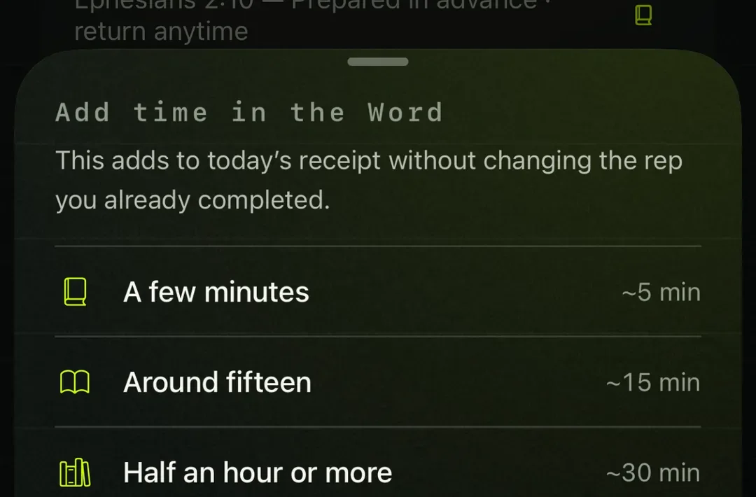 Logging time spent in the Word outside the app